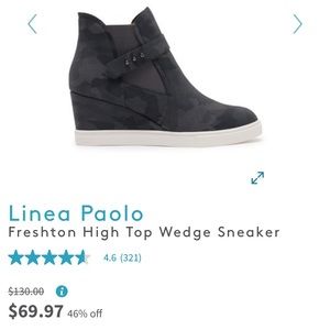 Linea Paolo high top wedge sneaker sz 8